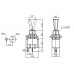 MTS-101-F1, тумблер ON-OFF, (d=6.4mm, 250VAC, 3А), 1гр., 2конт., на панель