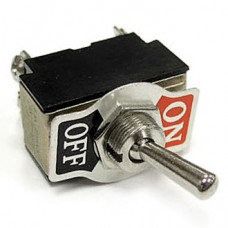 KN3(B)-201, тумблер ON-OFF, (d=12.2mm, 250VAC, 6А), 2гр., 4конт., на панель