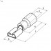 FDD1.25-250, клемма ножевая изолир. (6.35х0.8mm, мама, 22-16 AWG, 10А), красный