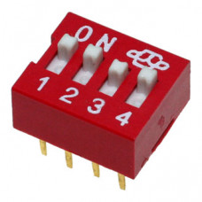 DS-04, переключатель DIP-4, ON-OFF, прямой DS-04, переключатель DIP-4, ON-OFF, прямой